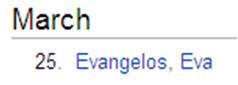 Eva name day 3